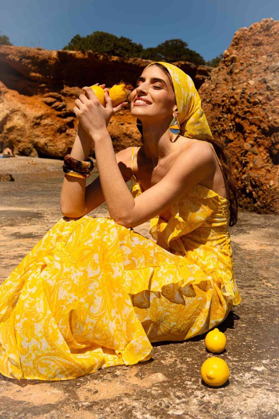 Orelia yellow maxi dress