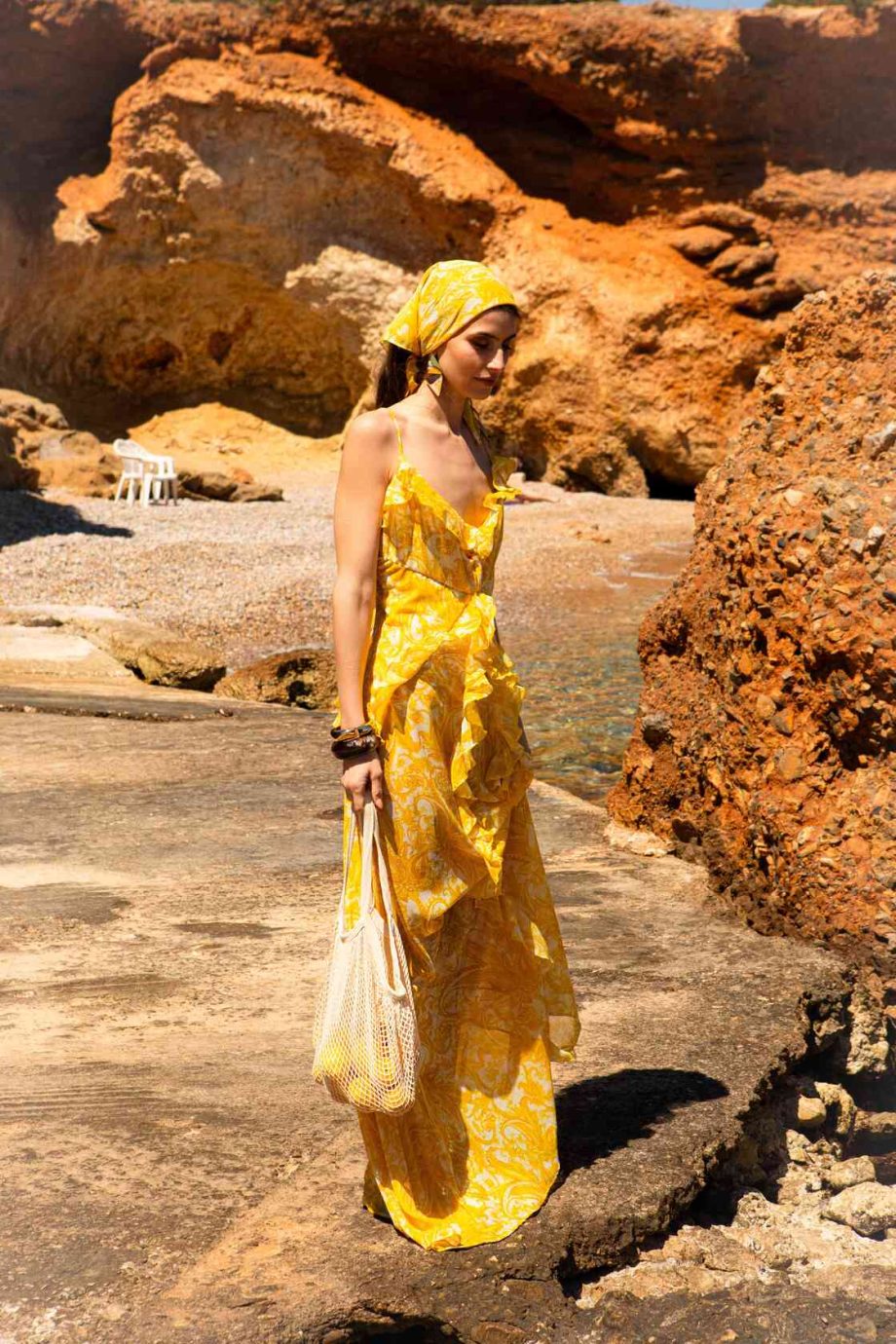 Orelia yellow maxi dress