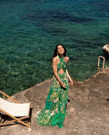 Riviera green maxi dress
