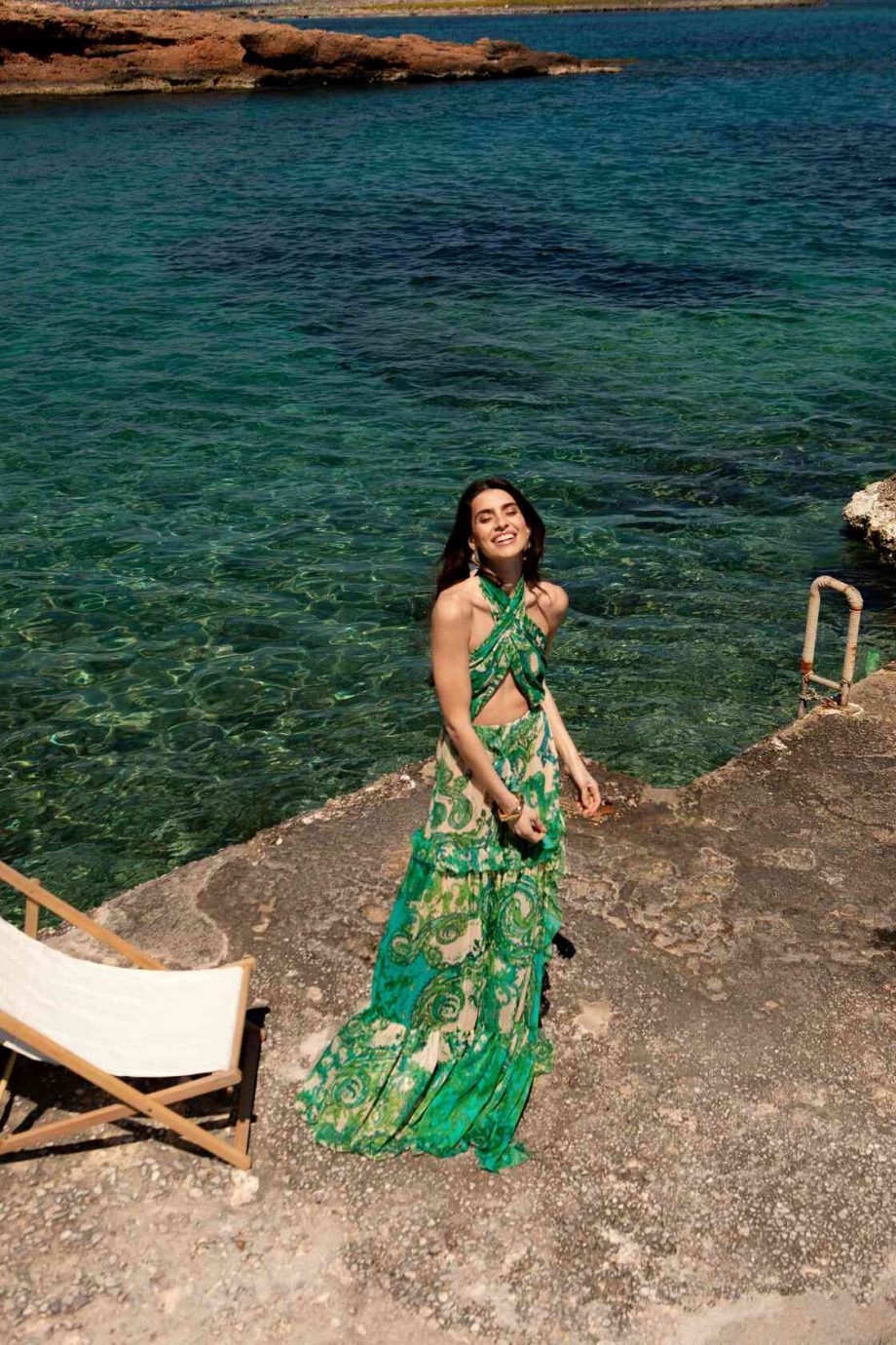 Riviera green maxi dress