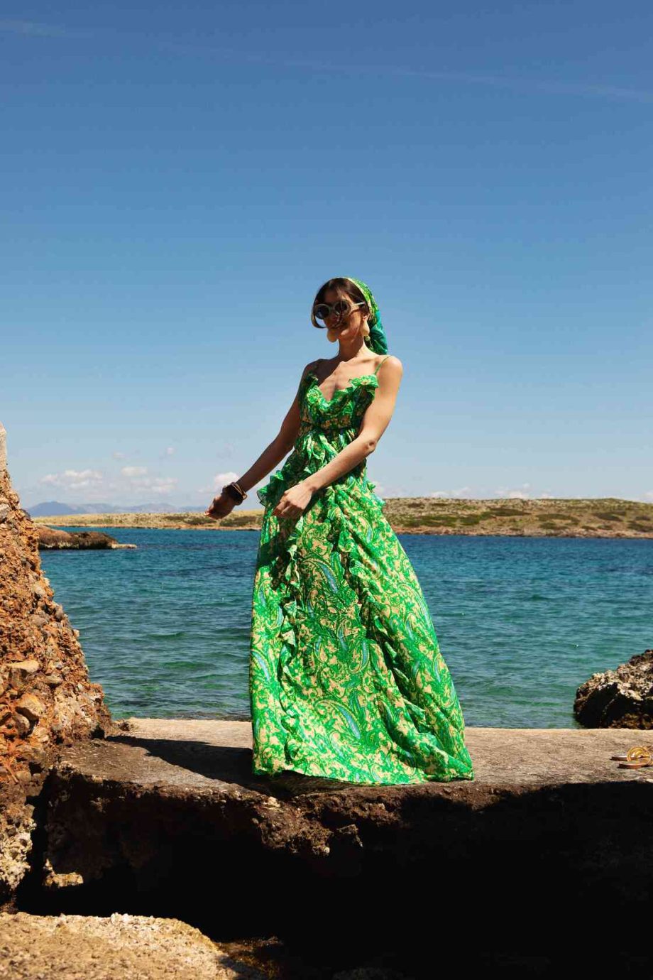 Orelia green maxi dress