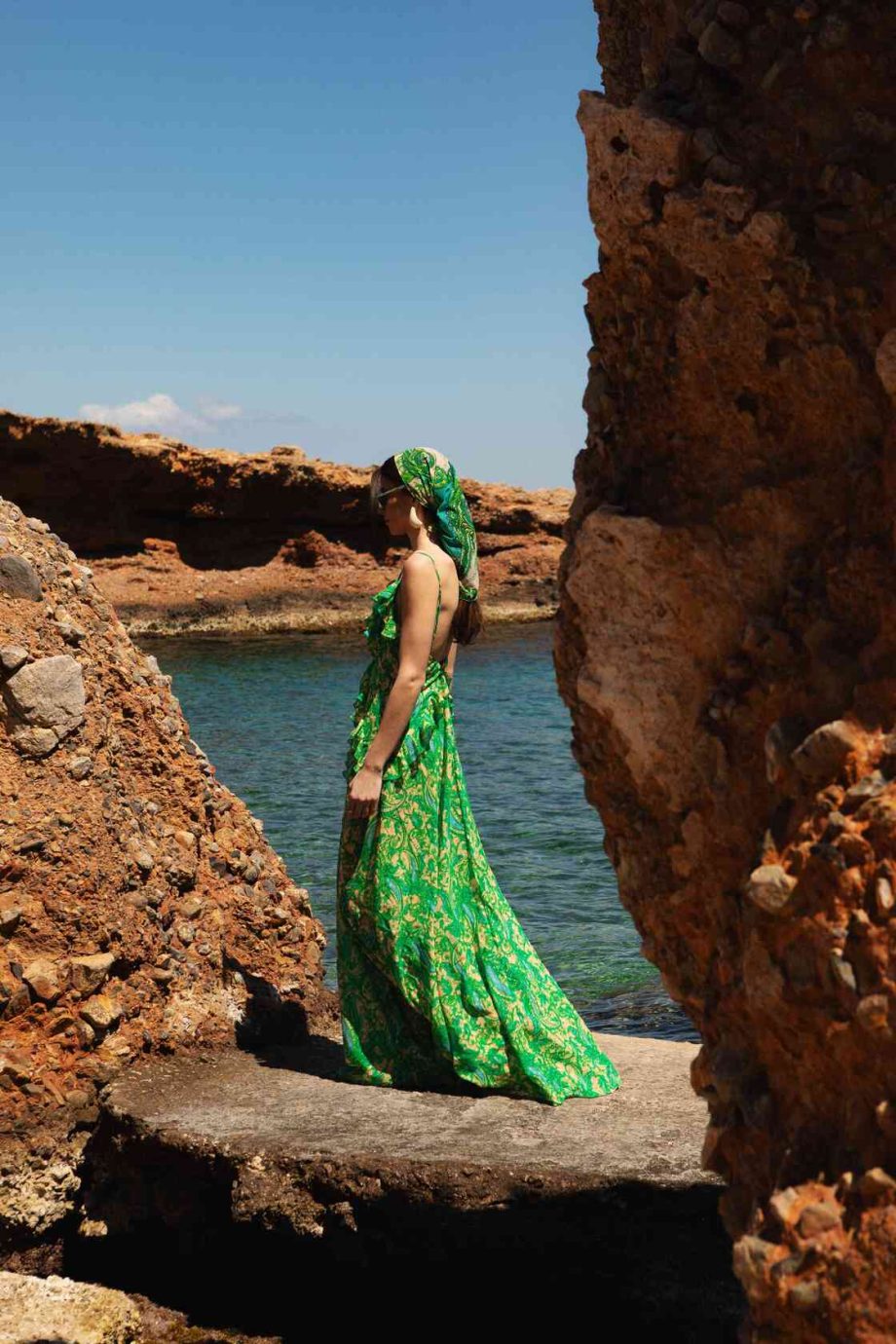 Orelia green maxi dress
