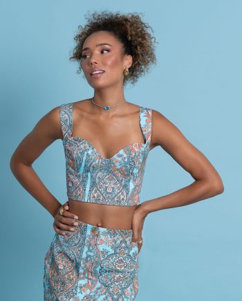 Capri denim top