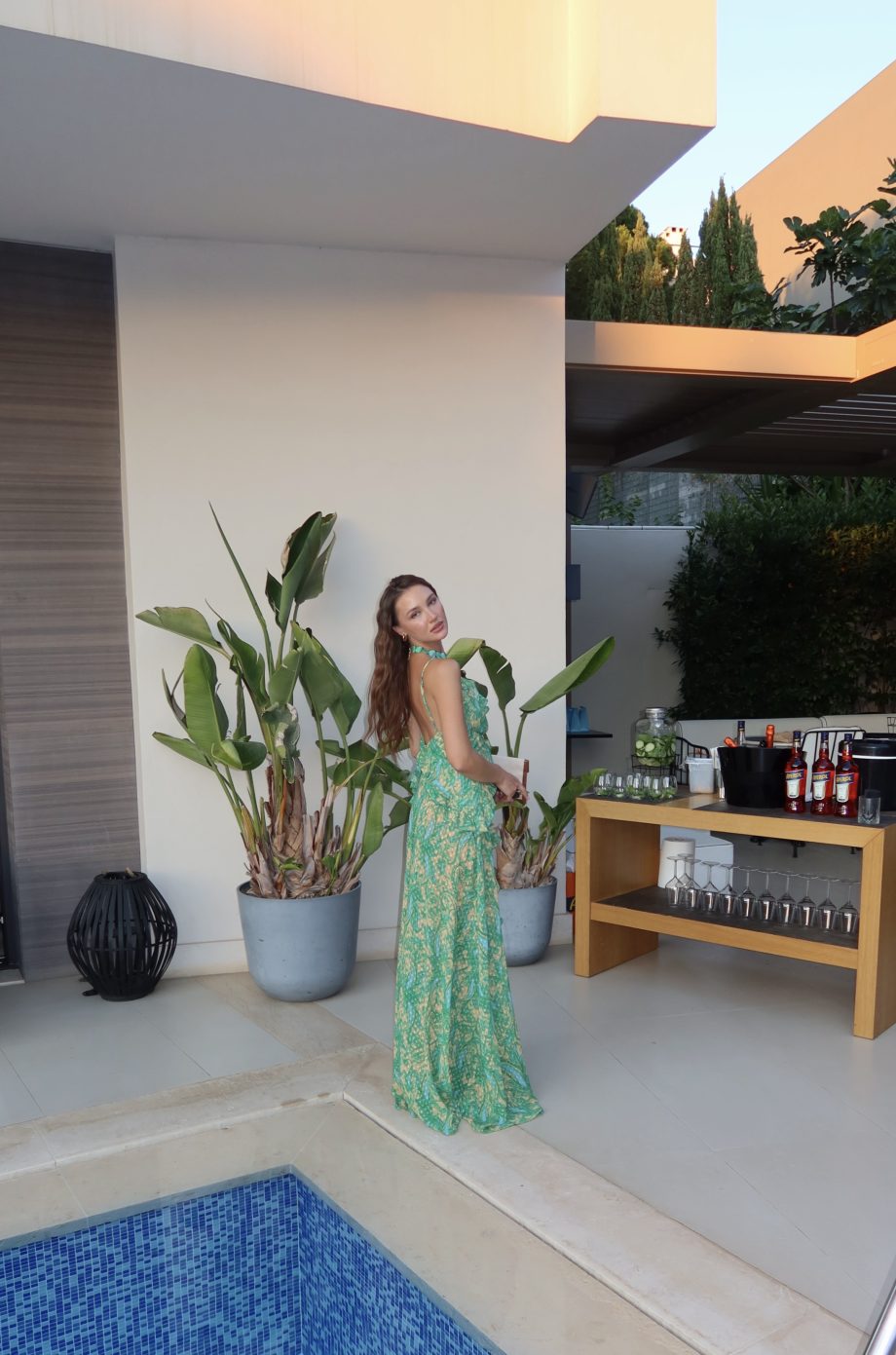 Orelia green maxi dress