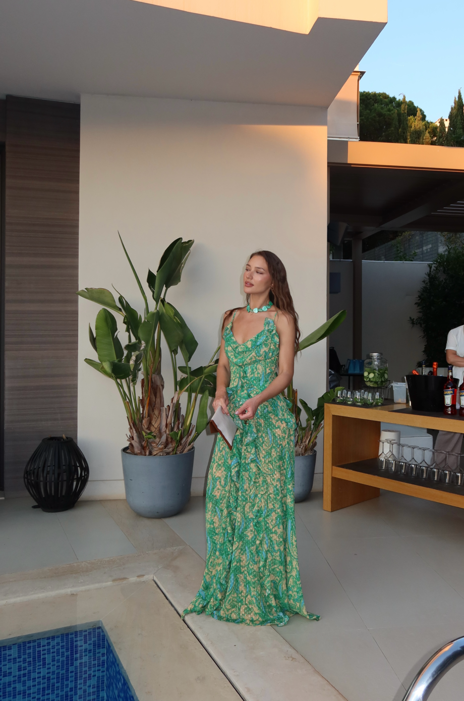 Orelia green maxi dress