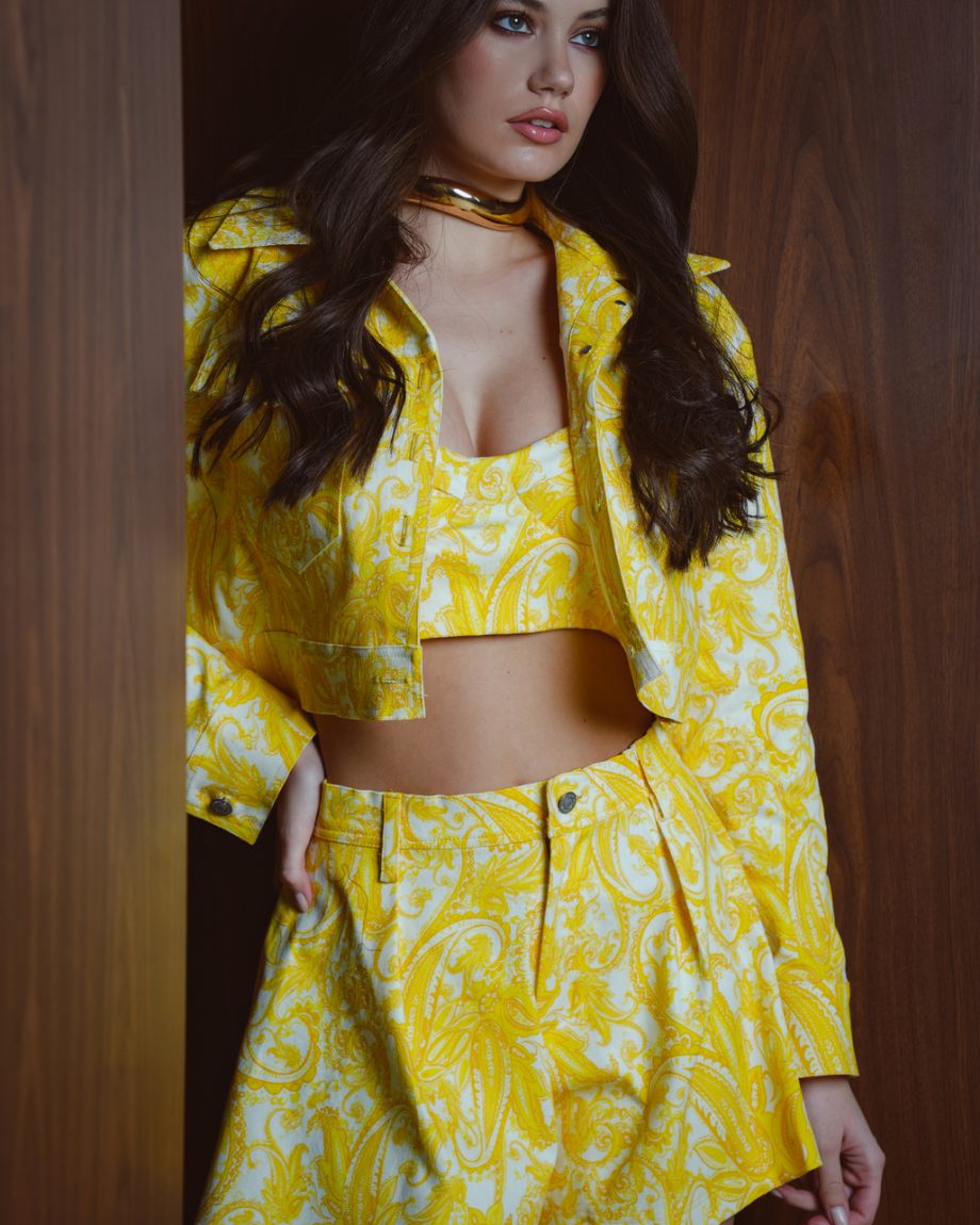 Maxine denim crop top