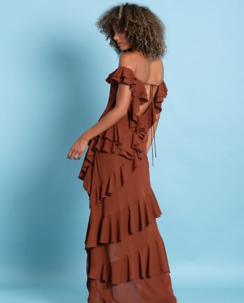 Noah brown maxi dress
