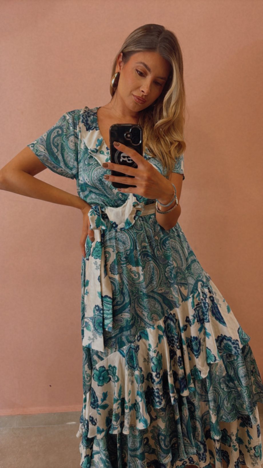 Blue paisley maxi dress