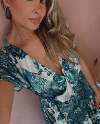 Blue paisley maxi dress