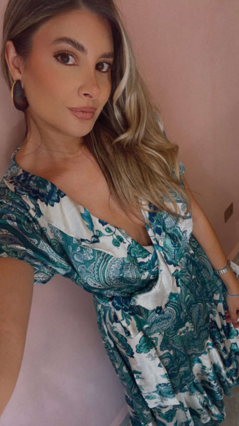 Blue paisley maxi dress