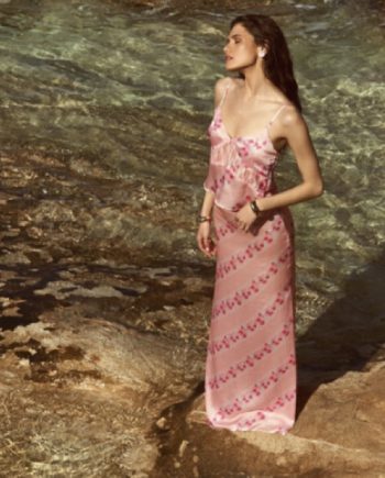 Alira satin skirt