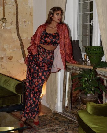 Amalfi satin pants and top