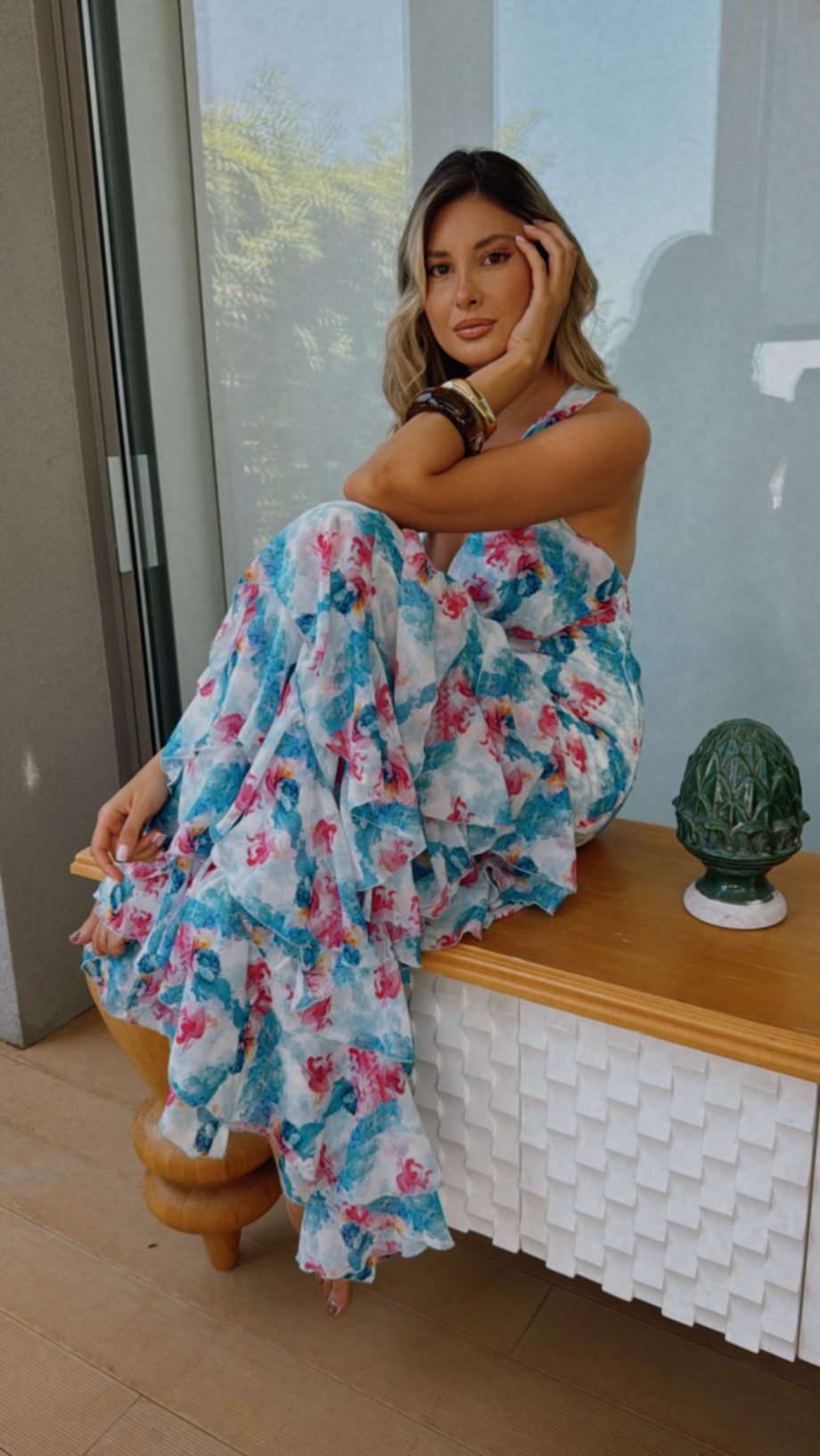 Olina ruffled maxi dress