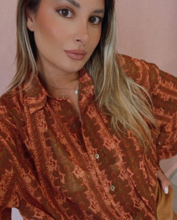 Luna brown oversized shirt