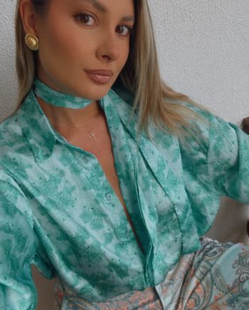 Kimmy aqua shirt