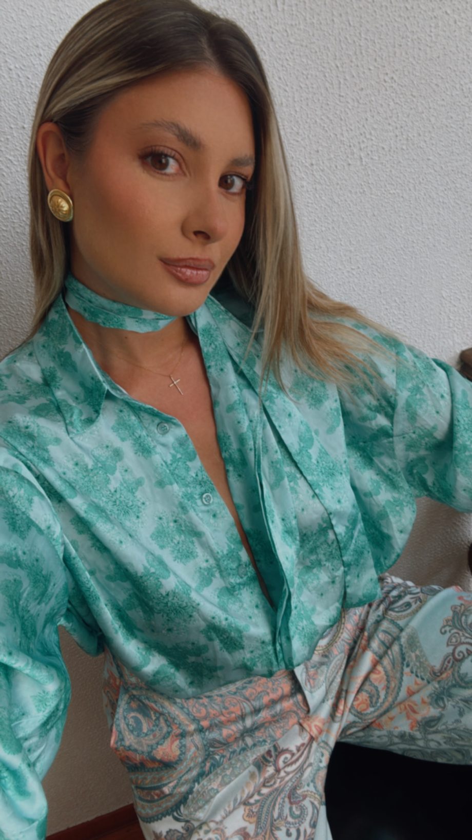 Kimmy aqua shirt