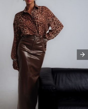 Nadia croco faux leather skirt
