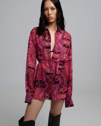 Selma fuschia oversized shirt