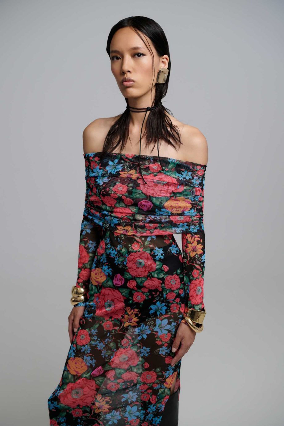 Erica mesh maxi dress