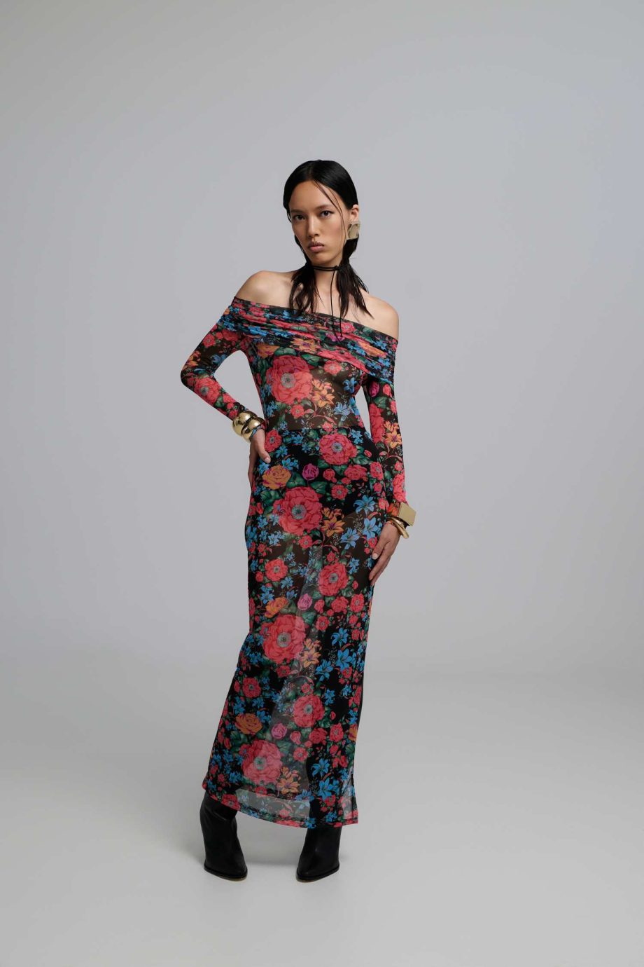 Erica mesh maxi dress