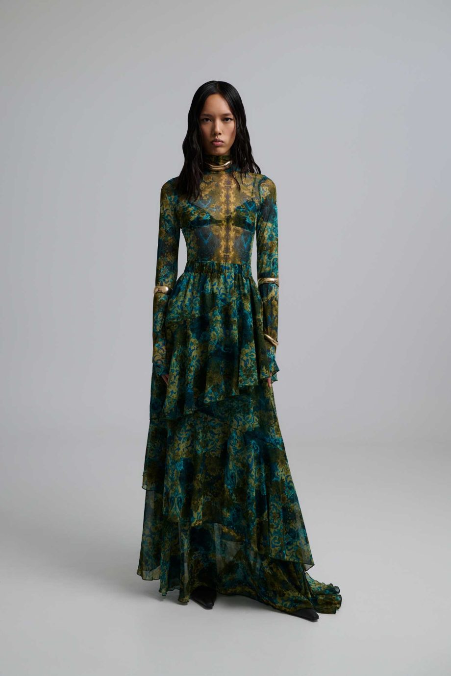 Heyden green maxi skirt