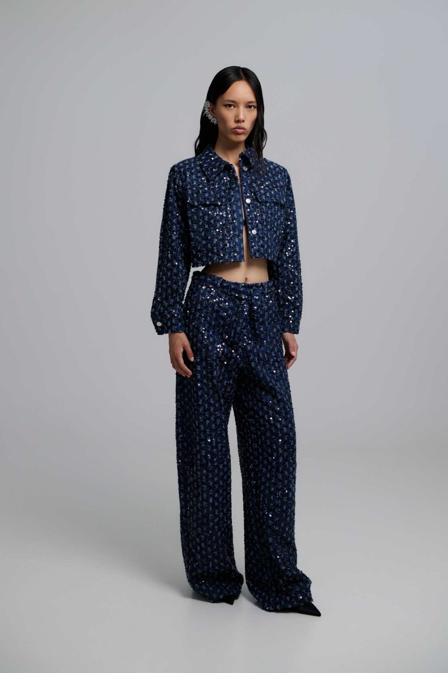Sarah sequined denim pants