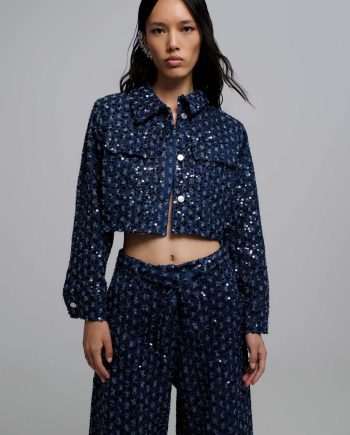 Serrah sequinned denim jacket