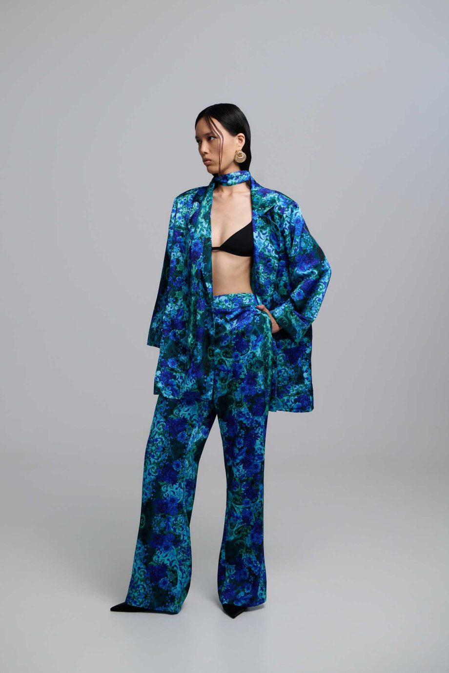 Josie blue satin set