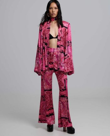 Selma fuschia satin set