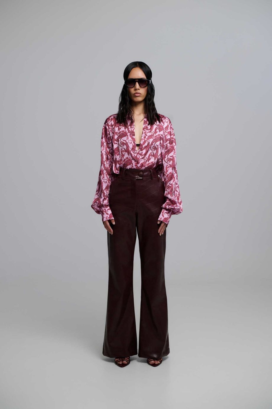 Kelly croco faux leather pants