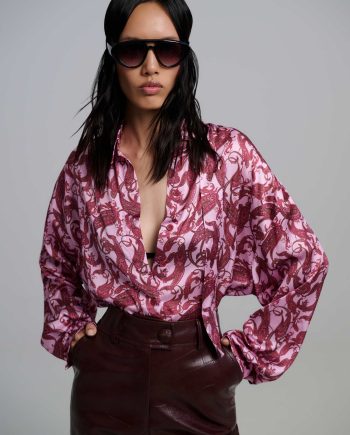 Nolia satin oversized shirt