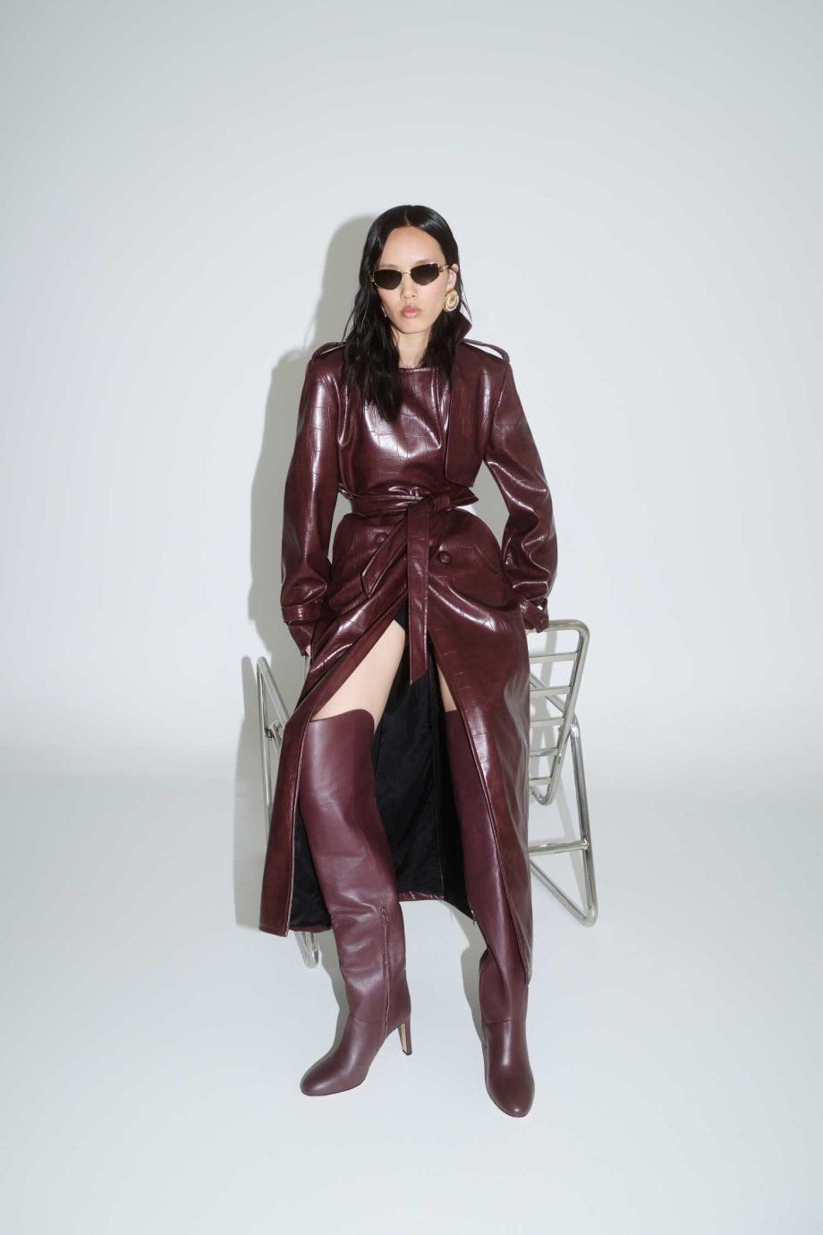 Eve brown trench coat