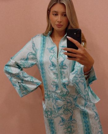 Sky satin dress