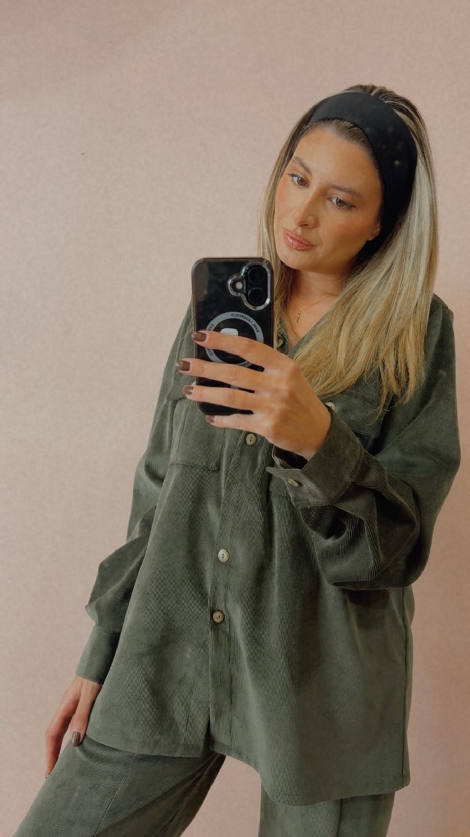 Khaki corduroy blazer