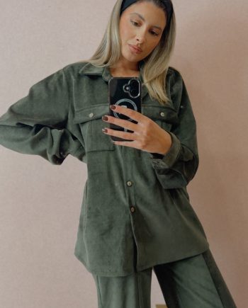 Khaki corduroy blazer