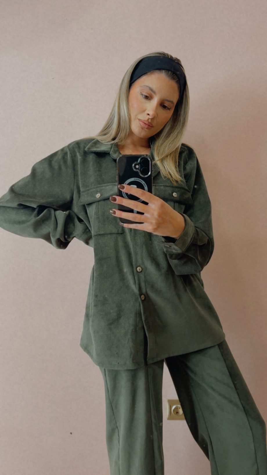 Khaki corduroy blazer