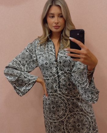 Midnight bloom satin dress