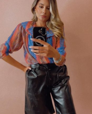 Regina faux leather shorts