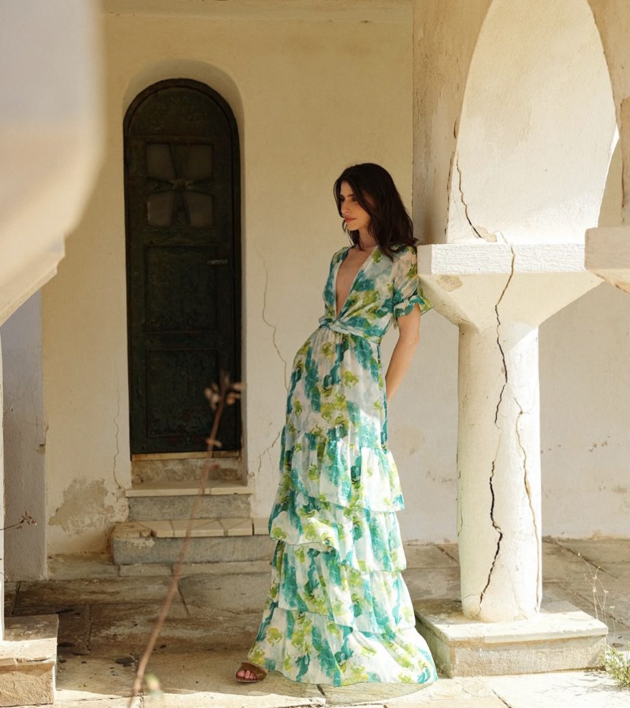 Marive green maxi dress