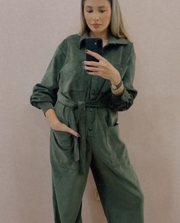 Khaki corduroy jumpsuit