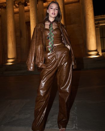 Valentina croco faux leather jacket