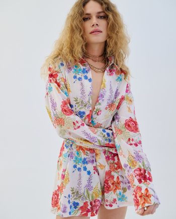 Heatspell linen white oversized shirt