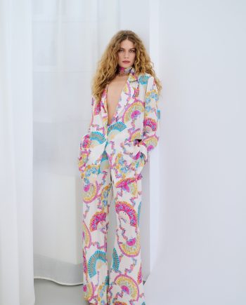 Goldray white satin co ord set