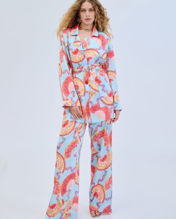 Goldray light blue satin set