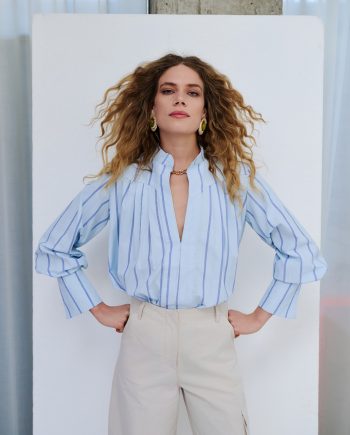 Heatwave sequinned stripped shirt