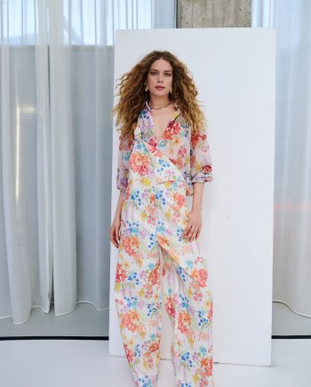 Sunspell white denim jumpsuit