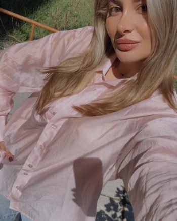 Pink muslin oversized shirt