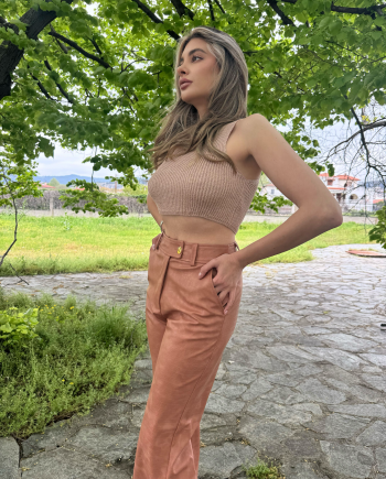 Kelly croco faux leather pants