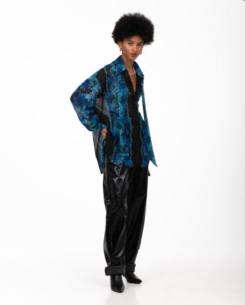 Lumen blue oversized shirt