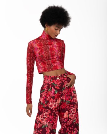Calista jersey crop top